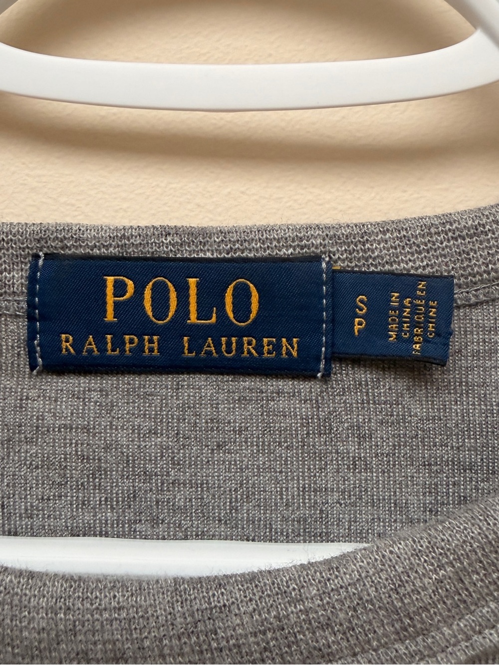 Ralph Lauren Gray Crewneck Sweatshirt with Embroidered Polo Player - Picture 3 of 5